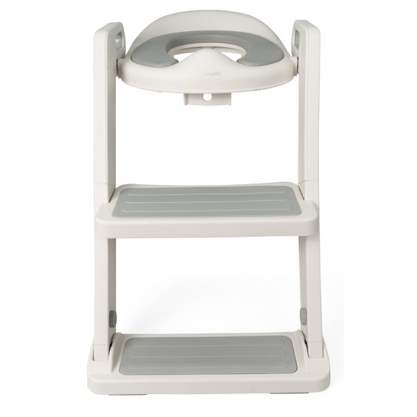 BabyGo Potty Pro Steps White/Grey Toilettrainer met Trapje 9003