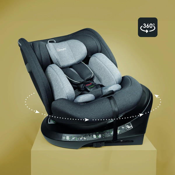 BabyGo Protection Grey 40-150 cm 360° i-Size Autostoel 2372
