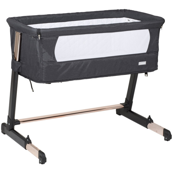 Babygo Together Zwart/Roségoud Wieg Aan Bed 4605