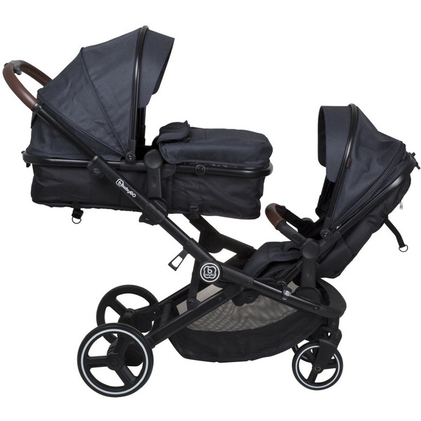 Babygo Twinner Grey Tandem Duowagen incl. 2 Autostoelen