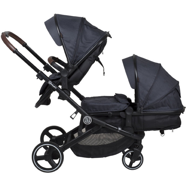 Babygo Twinner Grey Tandem Duowagen incl. 2 Autostoelen