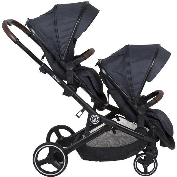 Babygo Twinner Grey Tandem Duowagen incl. 2 Autostoelen