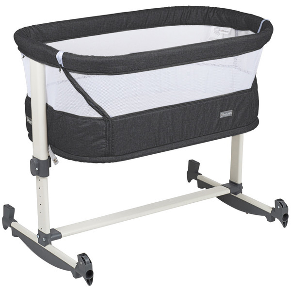 Babygo Vivaldi Dark Grey Wieg Aan Bed 4653