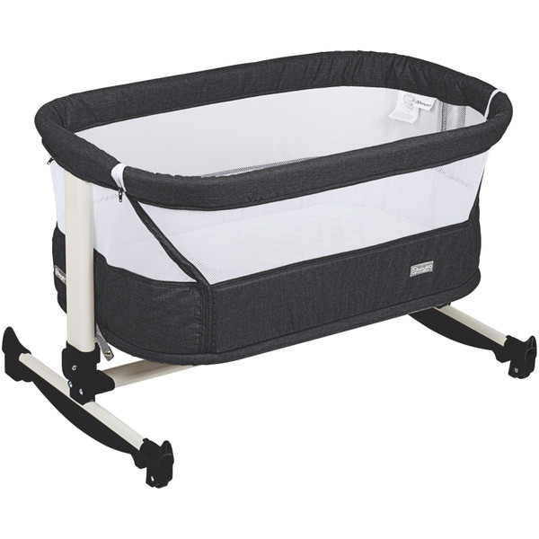 Babygo Vivaldi Dark Grey Wieg Aan Bed 4653