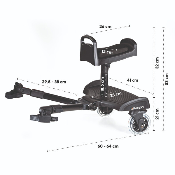 BabyGo WeGo Meerijdplankje met Zitje 68002