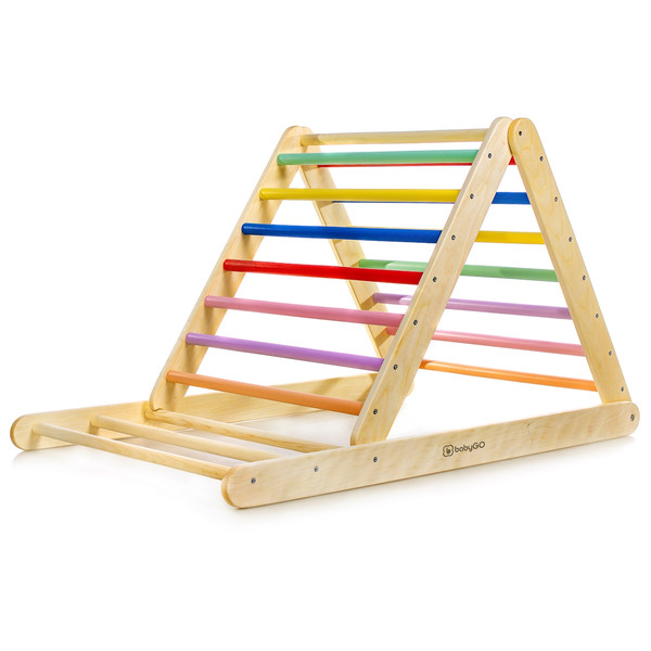 BabyGo Woodland Colored XXL Houten Klimdriehoek 99922