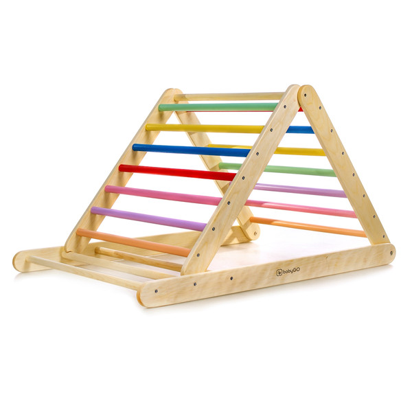 BabyGo Woodland Colored XXL Houten Klimdriehoek 99922
