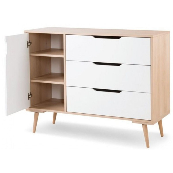 Babykamer Marloes Wit: Ledikant, Commode & 2-Deurskast