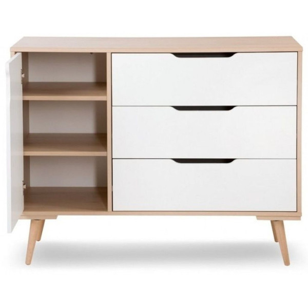Babykamer Marloes Wit: Ledikant, Commode & 2-Deurskast
