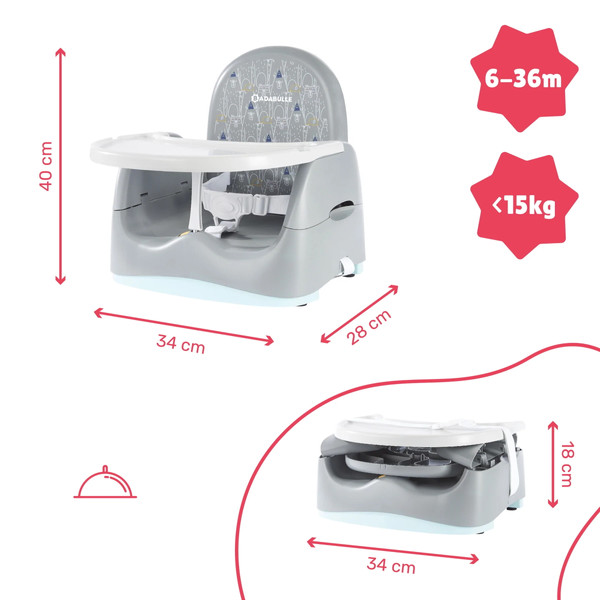 Badabulle portable feeding booster seat top