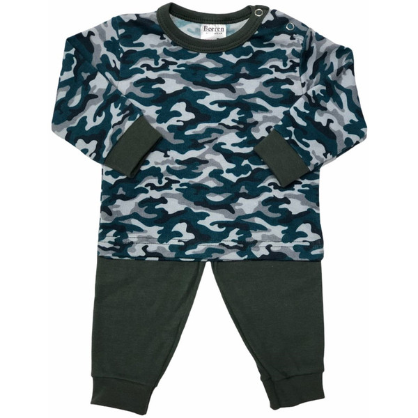 Carrière Gewoon Uitleg Beeren Bodywear Camouflage/Petrol Maat 50/56 Pyjama | MamaLoes