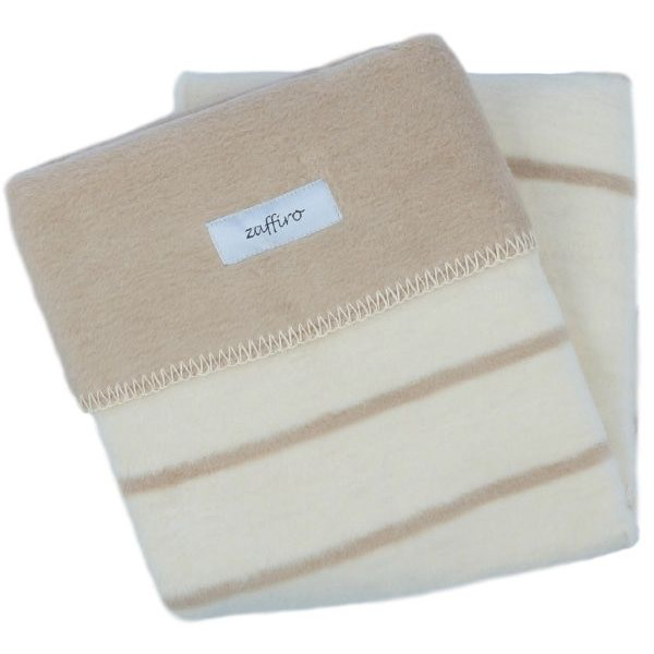 Zaffiro Ecru & Beige Gestreept 75 x 100 cm Wiegdeken 15090