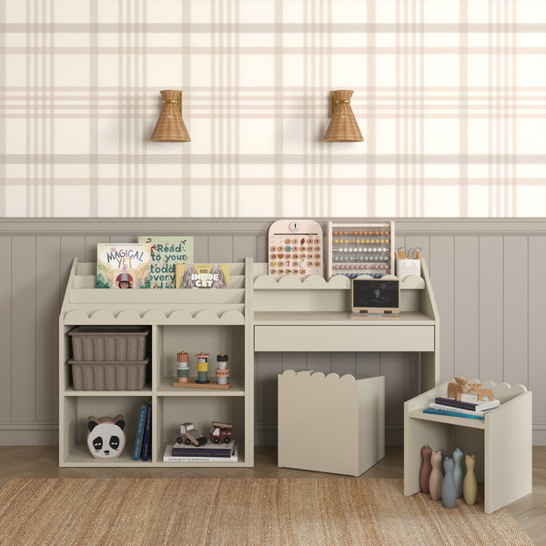 Bellamy BooK NooK Montessori Latte Stoel / Kruk