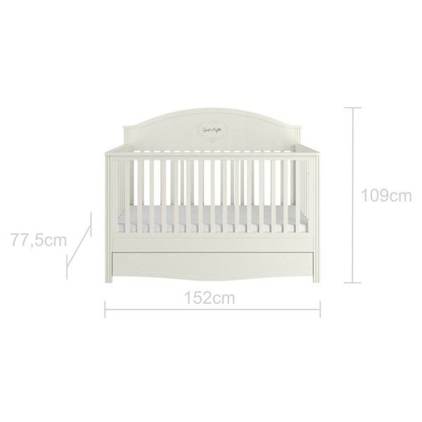 Bellamy Good Night Elegant White 70x140 cm Ledikant/Juniorbed