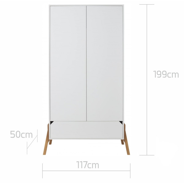 Bellamy Lotta Latte Babykamer: Ledikant/Juniorbed, Commode en 2-Deurskast