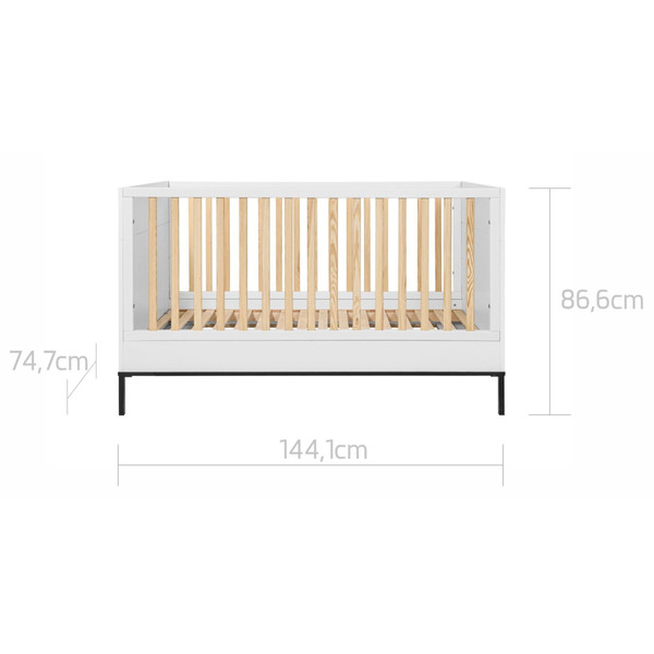 Bellamy Lumi White 70 x 140 cm Ledikant/Juniorbed LUBILO70