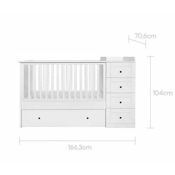 Bellamy Paso Doble 60 x 120 cm Ledikant en Commode PDBILO60 2