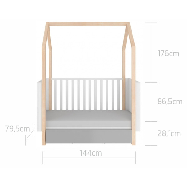 Bellamy Pinette Babykamer: Ledikant/Juniorbed en Commode