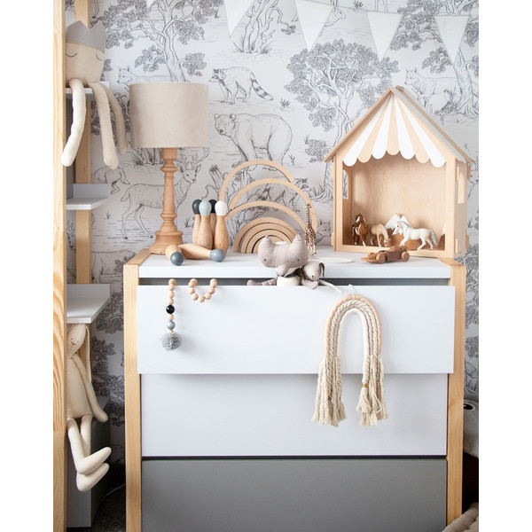 Bellamy Pinette Babykamer: Ledikant/Juniorbed, Commode en 2-Deurskast
