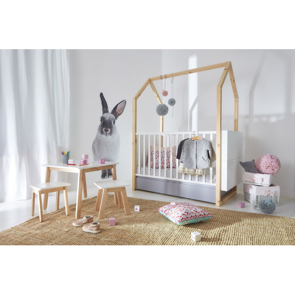 Bellamy Pinette Babykamer: Ledikant/Juniorbed, Commode en 2-Deurskast