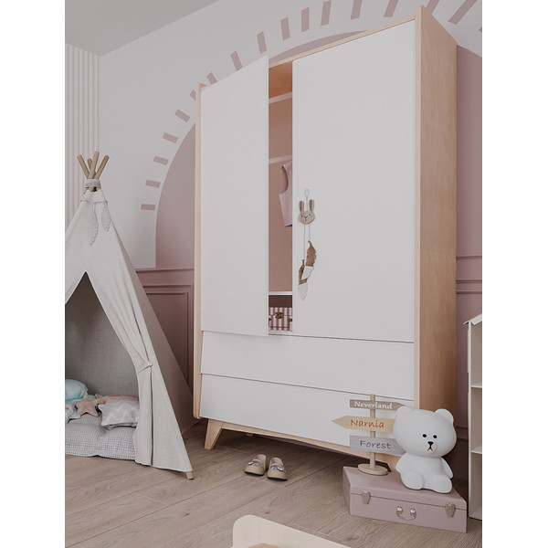 Bellamy So Sixty Babykamer: Ledikant/Juniorbed, Commode en 2-Deurskast