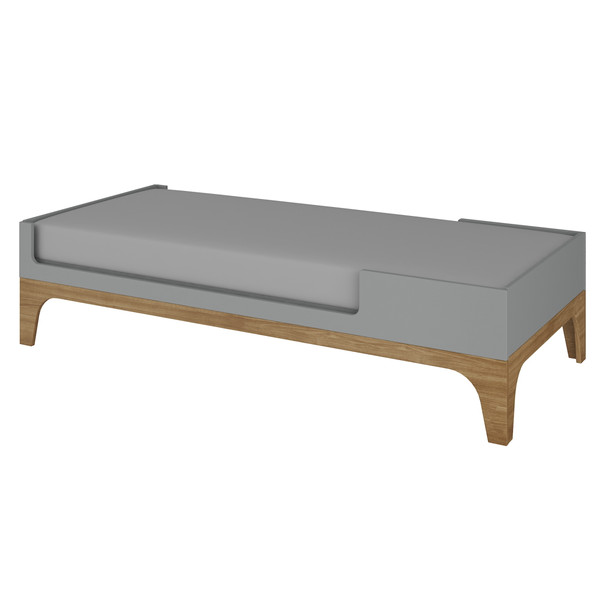 Bellamy UP! Grey 70 x 120/160 cm 2-in-1 Meegroei Ledikant en Commode