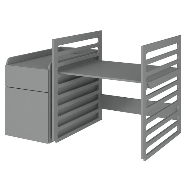 Bellamy UP! Grey 70 x 120/160 cm 2-in-1 Meegroei Ledikant en Commode incl. Lade