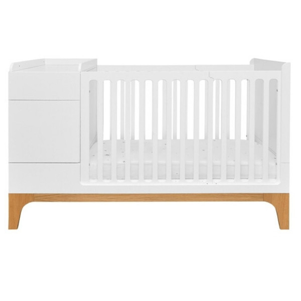 Bellamy UP! White 70 x 120/160 cm 2-in-1 Meegroei Ledikant en Commode