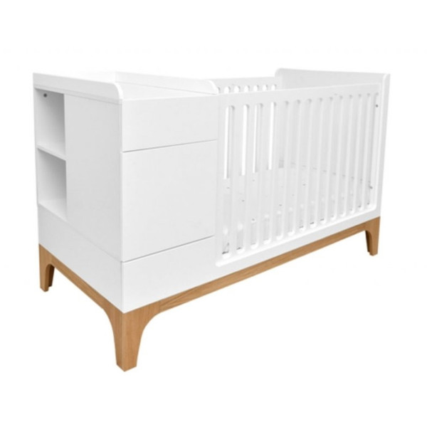 Bellamy UP! White 70 x 120/160 cm 2-in-1 Meegroei Ledikant en Commode