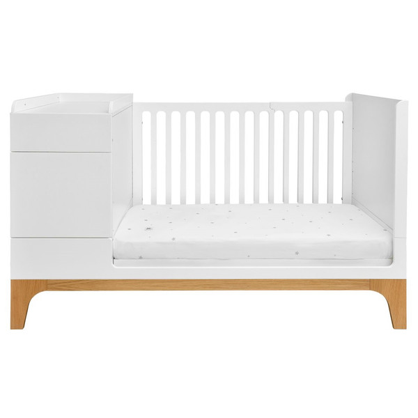 Bellamy UP! White 70 x 120/160 cm 2-in-1 Meegroei Ledikant en Commode