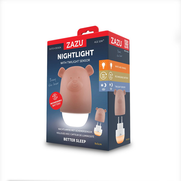 Zazu Benny de Beer Brown Nachtlampje ZA-BENNY-03