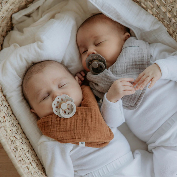 Bibs Boheme Ivory/Blossom 0-6 mnd 2 Stuks Fopspeen 230107