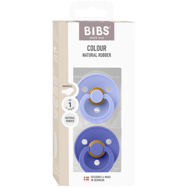 Bibs Hush/Grape 0-6 mnd 2 Stuks Anatomische Fopspeen