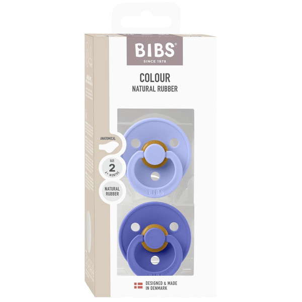 Bibs Hush/Grape 6-18 mnd 2 Stuks Anatomische Fopspeen