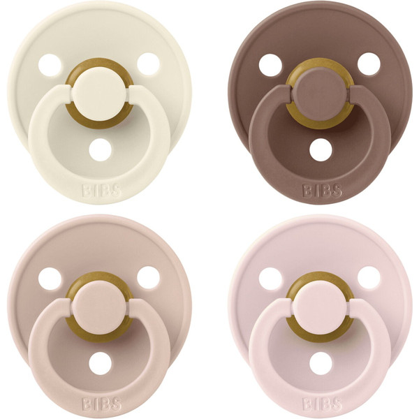 Bibs Ivory/Blush/Woodchuck/Blossom 6-18 mnd 4 stuks Fopspeen 120459