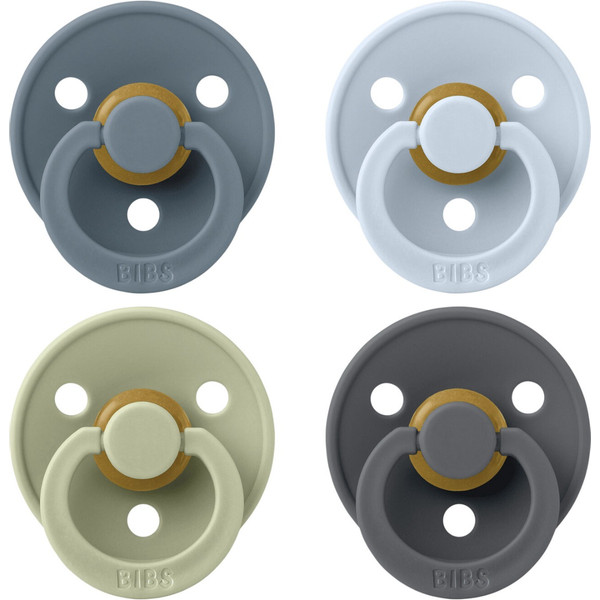Bibs Petrol/Sage/Baby Blue/Iron 6-18 mnd 4 stuks Fopspeen 120461