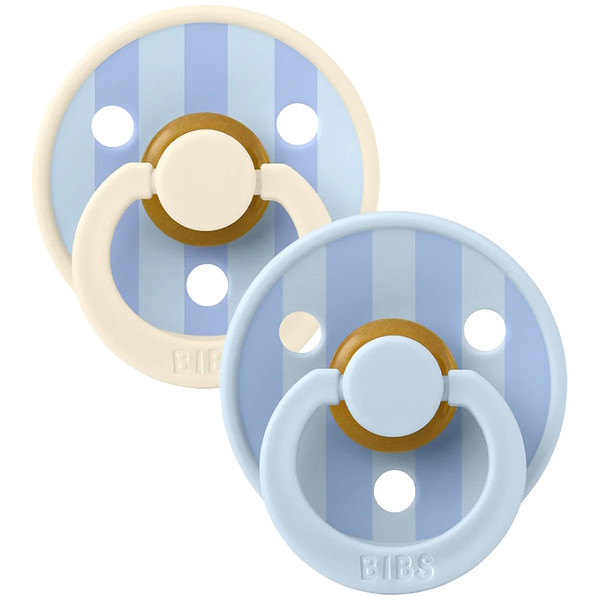 Bibs Studio Baby Blue/Dusty Blue 0-6 mnd 2 Stuks Fopspeen 11022103