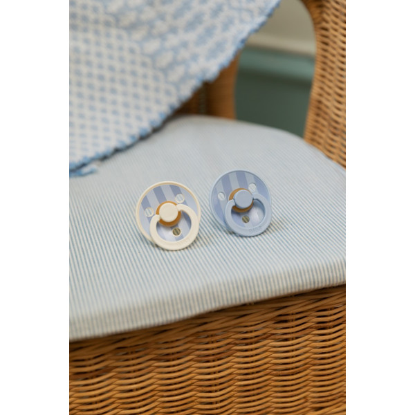 Bibs Studio Baby Blue/Dusty Blue 0-6 mnd 2 Stuks Fopspeen 11022103