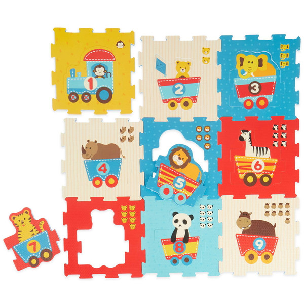 Bieco Dieren Trein Schuimrubberen 9 stuks Puzzel Mat 19003763