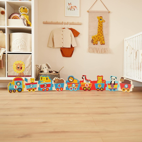 Bieco Dieren Trein Schuimrubberen 9 stuks Puzzel Mat 19003763
