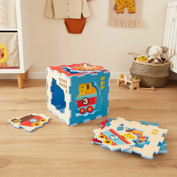 Bieco Dieren Trein Schuimrubberen 9 stuks Puzzel Mat 19003763