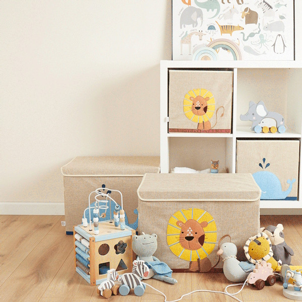 Bieco Lion Nature Stoffen Opbergbox 04000457