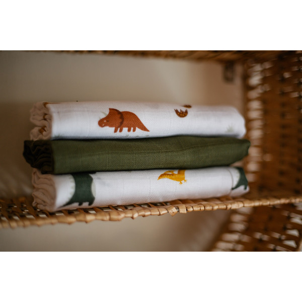Blush & Blossom Dinosaurus 70 x 70 cm 6 Stuks Hydrofiel Luiers TR-BB443413
