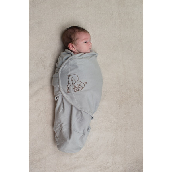 Bo Jungle Baby Wrap Grey Large Wikkeldeken B170510