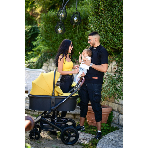 Lorelli Boston Lemon Curry 3-in-1 Kinderwagen met Spirit Autostoel