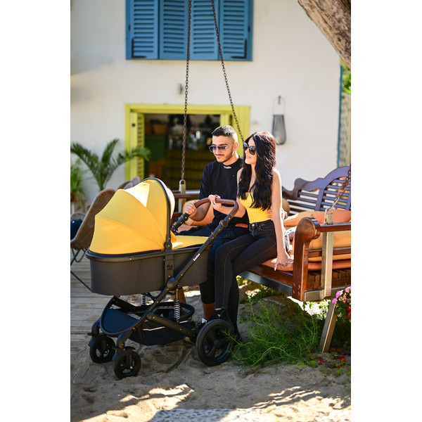 Lorelli Boston Lemon Curry 3-in-1 Kinderwagen met Spirit Autostoel