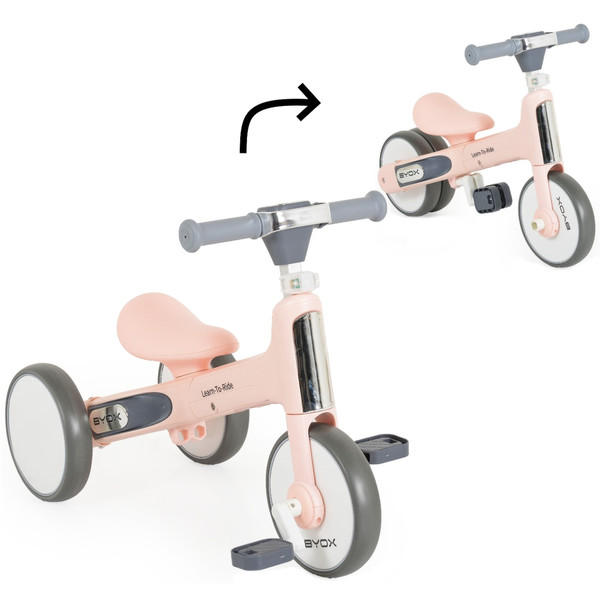 Byox Learn To Ride Pink 2-in-1 Loopfiets 111748