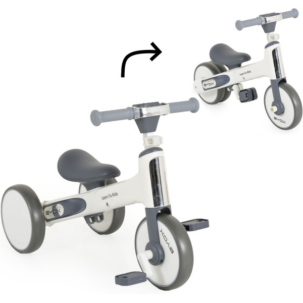 Byox Learn To Ride White 2-in-1 Loopfiets 111747