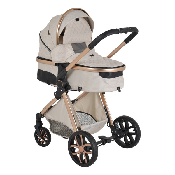 Cangaroo Alma Beige 3-in-1 Combi Kinderwagen incl. i-Size Autostoel