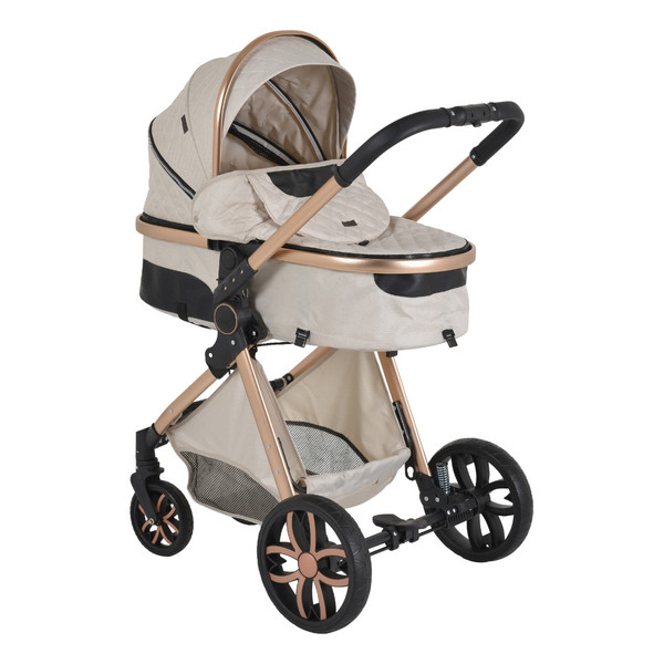 Cangaroo Alma Beige 3-in-1 Combi Kinderwagen incl. i-Size Autostoel